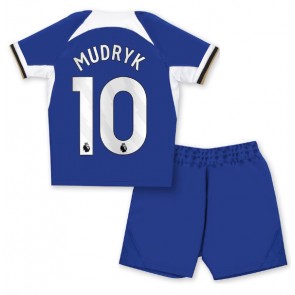 Chelsea Mykhailo Mudryk #10 Replika Babytøj Hjemmebanesæt Børn 2023-24 Kortærmet (+ Korte bukser)